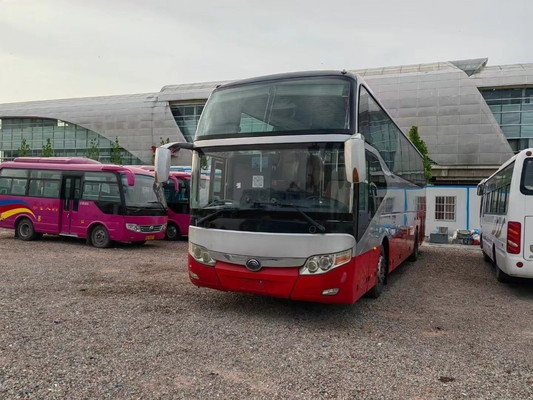 45 Seater Digunakan Bus Pelatih Penumpang Yutong ZK6127 Drive Tangan Kiri Dua Pintu Air Bag