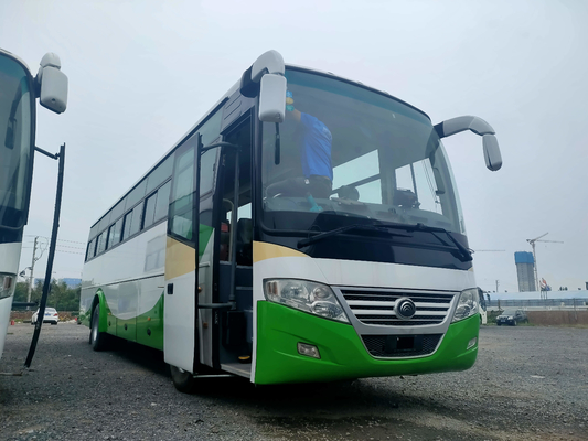 Bus Mesin Depan Yutong Bekas Lhd / Rhd Plat Spring Suspension Bus penumpang 53 Kursi Zk6112d