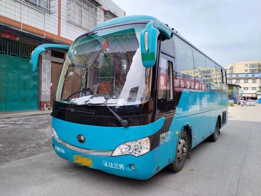 Bus Bekas Yutong ZK6808 Mesin Diesel Suspensi Pegas Pelat 35 kursi