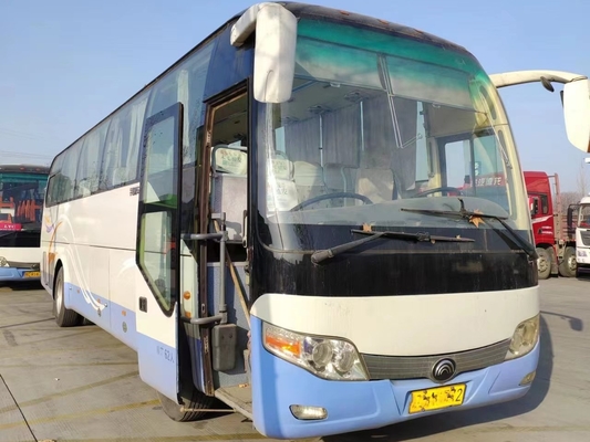 Bus Diesel Bekas Bus Steeing Kanan Yutong Zk6110 2 + 3 tata letak 62 kursi Bus Mesin Yuchai Belakang
