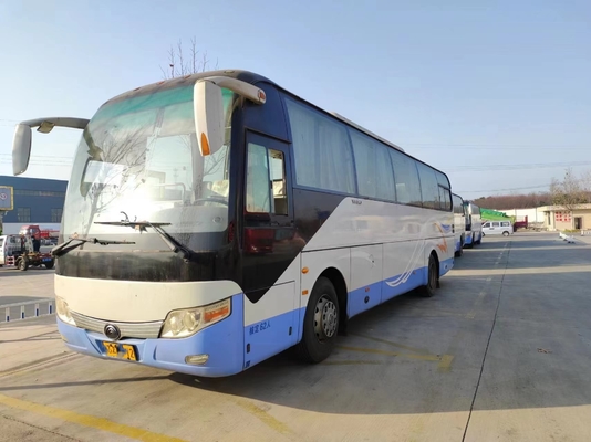 Bus Diesel Bekas Bus Steeing Kanan Yutong Zk6110 2 + 3 tata letak 62 kursi Bus Mesin Yuchai Belakang