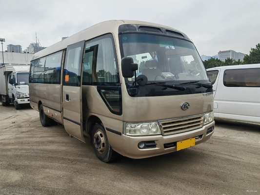 2nd Hand Mini Bus 15 Kursi Pintu Ayun Eksternal Warna Sampanye 7 Meter Bus Wisata Ankai HFF6701