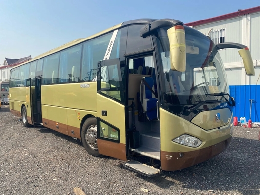 Pelatih Tangan Kedua 55 Kursi 330hp Mesin Wechai Jendela Penyegel Pintu Ganda Digunakan Bus Zhongtoong LCK6120