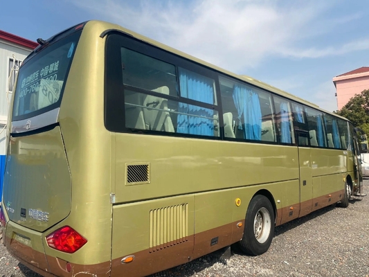 Pelatih Tangan Kedua 55 Kursi 330hp Mesin Wechai Jendela Penyegel Pintu Ganda Digunakan Bus Zhongtoong LCK6120