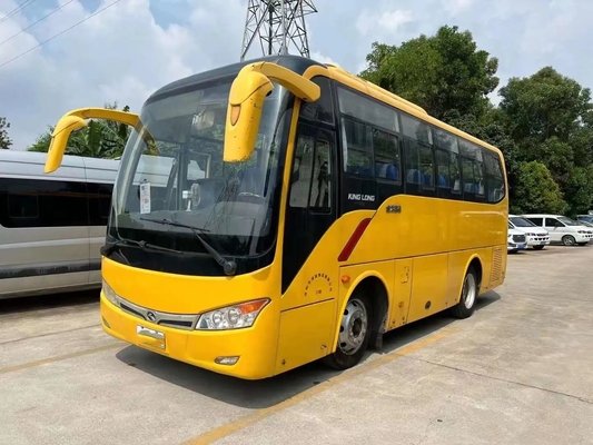 Mesin Yuchai Bus Penumpang Bekas 33 Kursi Transmisi Manual A / C Sliding Window 2nd Hand Kinglong Bus XMQ6759