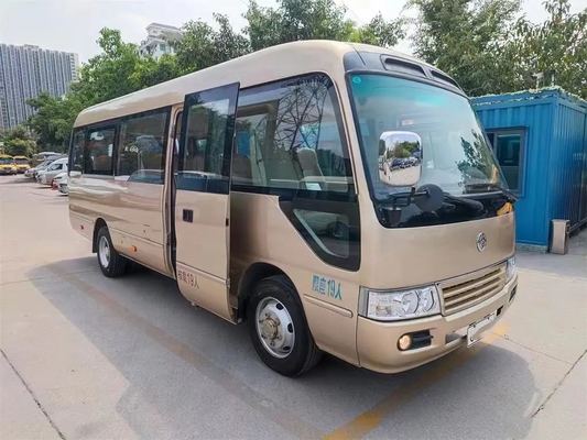 Second Hand Mini Bus Mesin Depan 19 Kursi Golden Dragon Coaster External Swinging Door XML6700