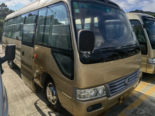 Mesin Bus Kecil Bekas 28 Kursi Depan 7 Meter Air Conditoner 5250kg Curb Weight 150hp Golden Dragon XML9729