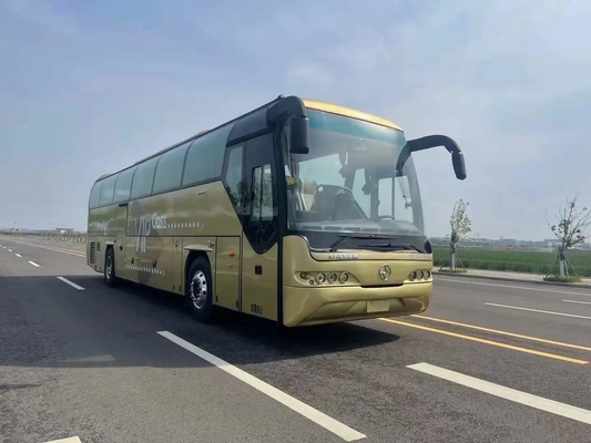 Bus Komersial Bekas 39 Kursi Mesin Weichai 336hp Warna Emas Pintu Penumpang Tengah 12 Meter Bus Beifang BFC6120