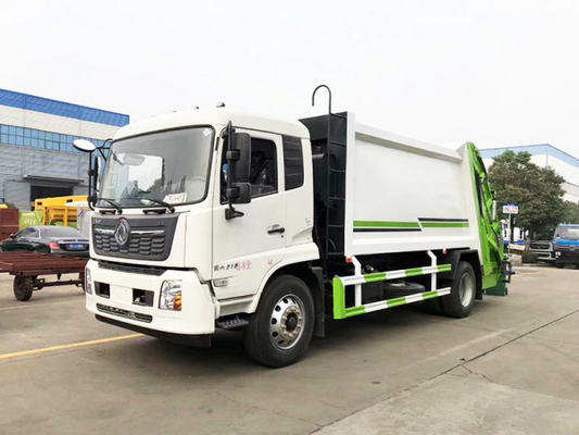 Truk Diesel Bekas 8 Meter Panjang 10m³ Kapasitas Pemuatan Dongfeng Refuse Compactor RHD