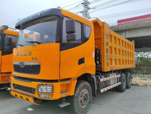 Truk Dump Komersial Bekas 316hp 6 × 4 Drive Model 10 Ban CAMC Heavy Duty Dump Truck Flat Head