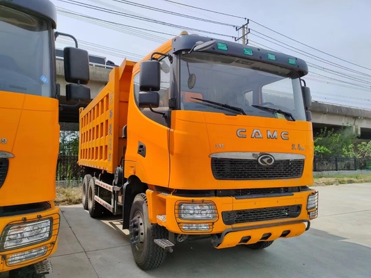 Truk Dump Komersial Bekas 316hp 6 × 4 Drive Model 10 Ban CAMC Heavy Duty Dump Truck Flat Head