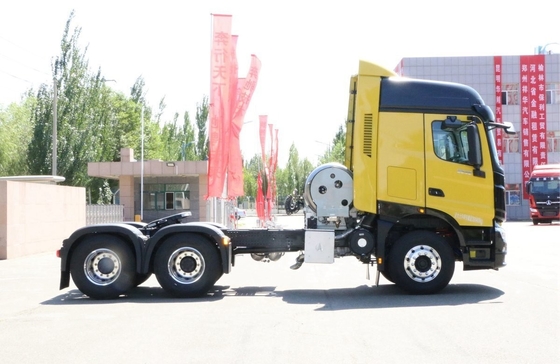 LNG Weichai Mesin 460hp Truk transportasi bekas Beiben Traktor kuda 6x4 EURO 6