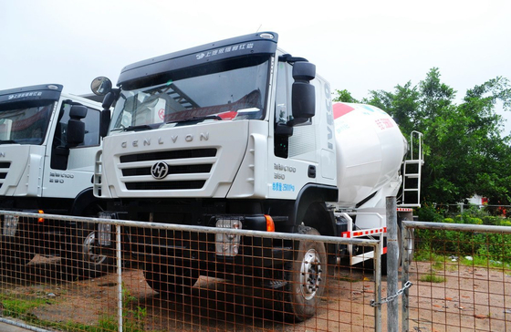Hongyan 6*4 Iveco truk pengaduk beton kecil 5 kubik 10 ban pengemudi kiri Euro 4