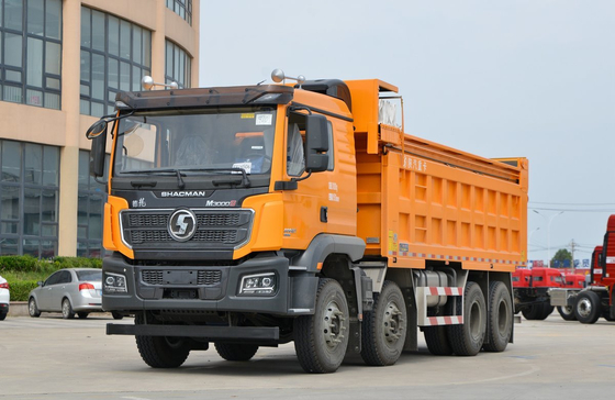 Digunakan 8*4 Dump Truck Untuk Dijual Shacman 430hp Mesin CNG M3000S 11 Meter Panjang A / C