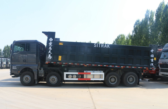 Sino Power Truck SITRAK G7H Hitam Warna Pengisian 30 Ton Transportasi Jalan Raya Spring Leaf
