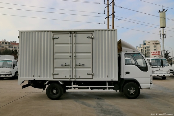 15 Ton Truk Kargo Euro 4 Isuzu 4×2 Van Truk Lorry 6 Ban Multi Leaf Spring 35 Kotak Kubik