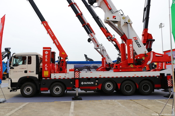 100 Ton Truck Mounted Crane Howo 10*4 Chassis 440hp Knuckle Arm Crane 135 Ton Lifting