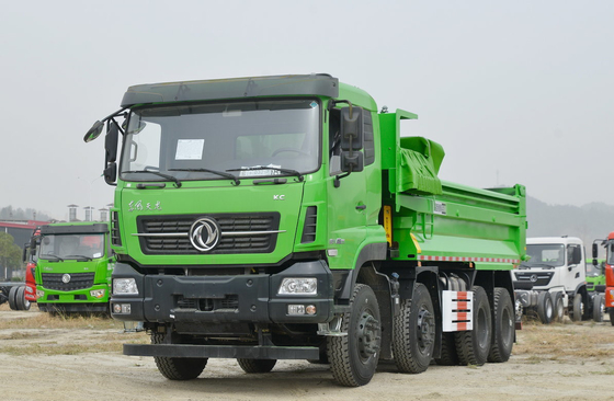 Dikgunakan Donfeng Tipper Truck Tianlong Kabin 8 * 4 Heavy Duty 350hp Dump Truck 5,6 meter Kotak