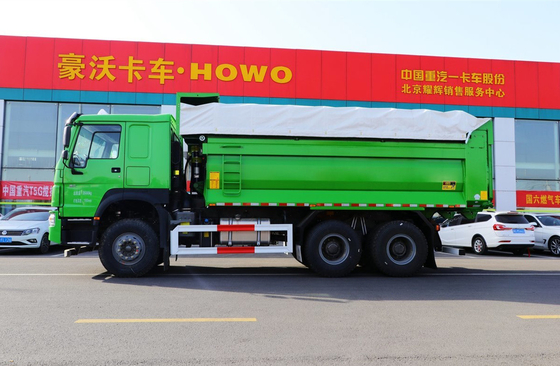 Sino Truck Moteur 400 Weichai Mesin 6×4 Howo Dumper Truck Leaf Spring 10 Roda Transportasi Jalan
