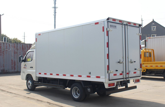Mini Box Truck 3,7 Meter Van Box Dengan 2 Pintu Kabin Tunggal Dengan A/C Mesin Bensin 6 Ban