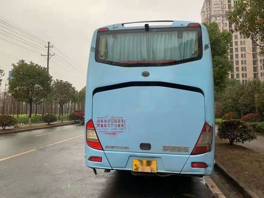 Bus Pelatih Bekas Yutong Merek ZK6117 65 Kursi Mesin Belakang Yuchai 120km / H Pintu Tunggal Bus Penumpang Bekas Kemudi Kiri
