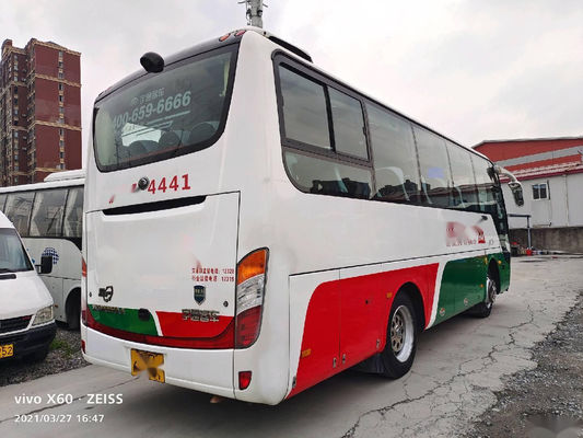 Bus Yutong Bekas ZK6808 35 Kursi Mesin Yuchai 147kw Bus Penumpang Kilometer Rendah