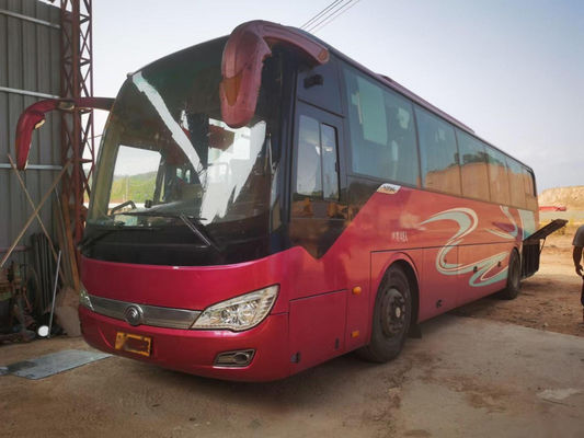 Bus Wisata Bekas Yutong Merek ZK6116 48 Kursi Pintu Ganda Bus Penumpang Airbag Chassis Nude Packing Kiri Kemudi
