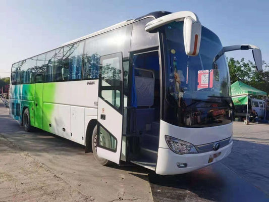 Bus Yutong Bekas ZK6110 Kemudi Kiri 48 Kursi Pintu Ganda Mesin Belakang Yuchai Kilometer Rendah Bus Tur Bekas