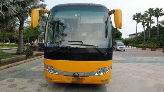 Bus Yutong Bekas ZK6107 49 Kursi Kemudi Kiri Sasis Airbag Yuchai Mesin Belakang Kilometer Rendah