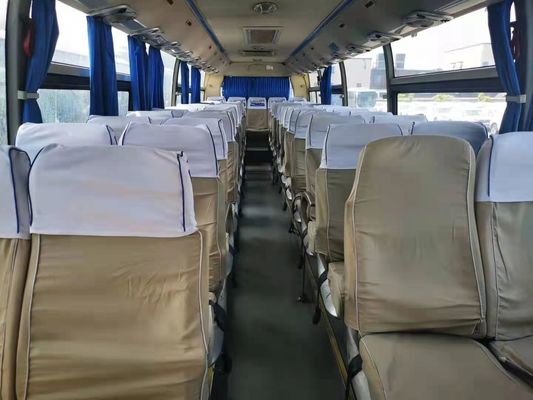 Bus Yutong Bekas 51 Kursi ZK6110 Airbag Chassis Bus Tur Kemudi Kiri Kilometer Rendah Mesin Belakang Yuchai