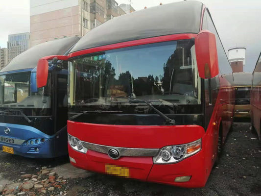 Pelatih Yutong Bekas ZK6127 55 Kursi Kiri Seerting Airbag Chassis Mesin Belakang Euro III Bus Wisata Bekas Untuk Afrika