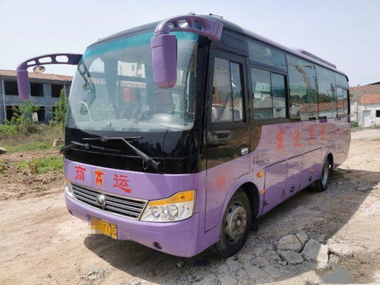Bus Yutong Bekas ZK6752 30 Kursi Mesin Depan Diesel Bekas Mini Bus Euro IV Kilometer Rendah