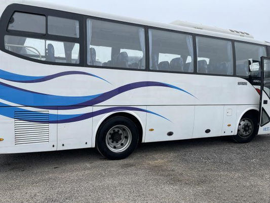 Bus Kinglong Bekas XMQ6859 37 Kursi Sasis Baja Satu Pintu Mesin Belakang Yuchia Euro III Bus Tur Bekas
