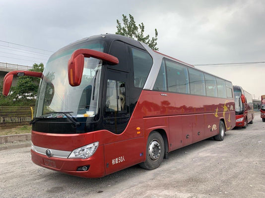 Bus Yutong Bekas ZK6122 50 Kursi 2+2 Tata Letak 2019 Sasis Airbag 243kw Mesin Yuchai Belakang