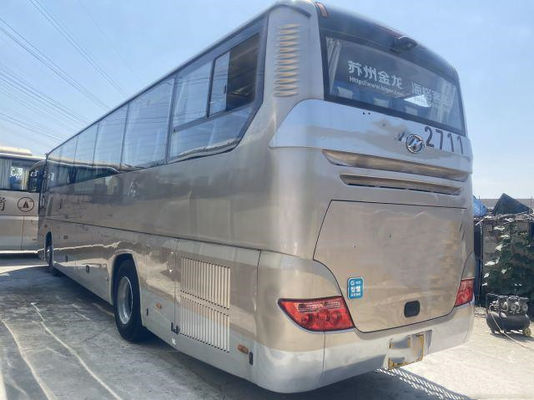 Bus Pelatih Bekas Merek Lebih Tinggi KLQ6115 51 kursi Weichai Rear Engine Airbag Chassis Pintu Ganda Kemudi Kiri