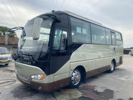 Bus Wisata Bekas Merek Zhongtong 35seats Airbag Chassis Yuchai Mesin Belakang Kursi Baru Bus Kapasitas Besar 2+2layout