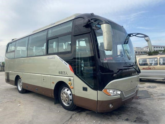 Bus Wisata Bekas Merek Zhongtong 35seats Airbag Chassis Yuchai Mesin Belakang Kursi Baru Bus Kapasitas Besar 2+2layout