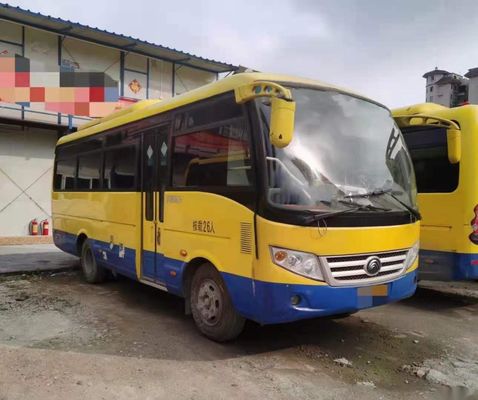 Digunakan Yutong Mini Bus ZK6720d Mesin Depan 95kw Yuchai Bus Penumpang Baik Euro IV 26 kursi