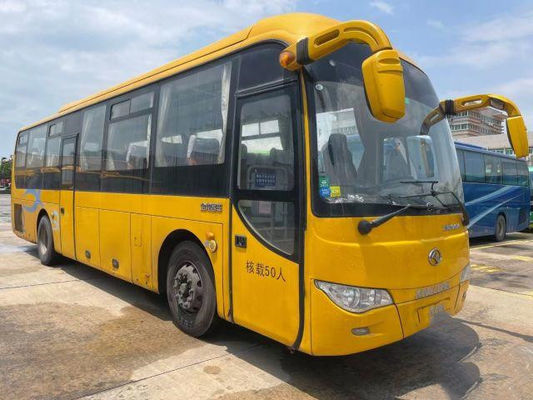 Mesin Belakang Bus Kinglong XMQ6110 Bekas Digunakan Bus Pelatih Pintu Ganda 50 Kursi Chassis Airbag Euro IV