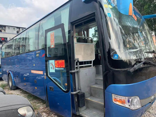 Bus Yutong Bekas ZK6107 Bus Penumpang Bekas 41 Kursi Pintu Ganda Bekas Bus Pelatih Baja Chiassis Kilometer Rendah