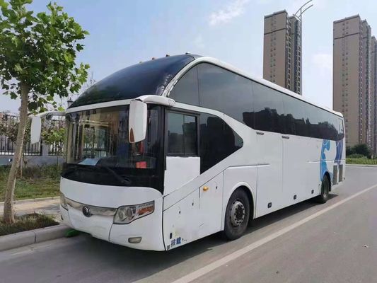 Bus Yutong Bekas 55 Kursi Mesin Belakang Weichai Bus Bekas ZK6127 Sasis Baja Satu Pintu