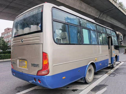 Digunakan Yutong Mini Bus ZK6752D Mesin Depan Yuchai Pelatih Penumpang Baik 30 Kursi 103kw