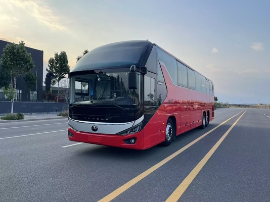 kualitas  Luxury Bus Coach Yutong 56 Seats Model ZK6137 Double Rear Axle 2021 Year Airbag Suspension pabrik