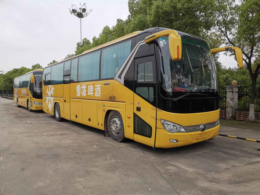 Kursi Mewah Vip Digunakan Bus Pelatih Yutong ZK6119 46 Kursi Mesin Belakang Rhd Pintu Ganda