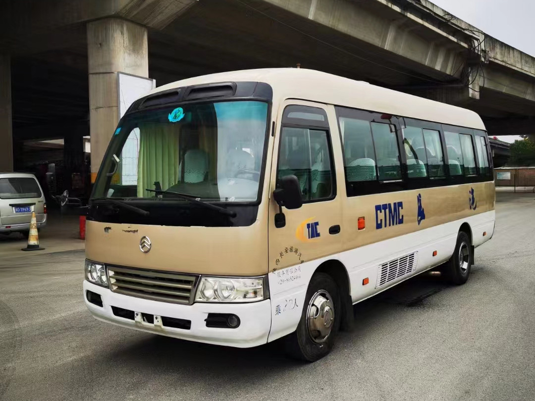 22 kursi Golden Dragon Digunakan Coaster Bus Mini Coach Yuchai 90kw 2015-2017 Mesin Diesel