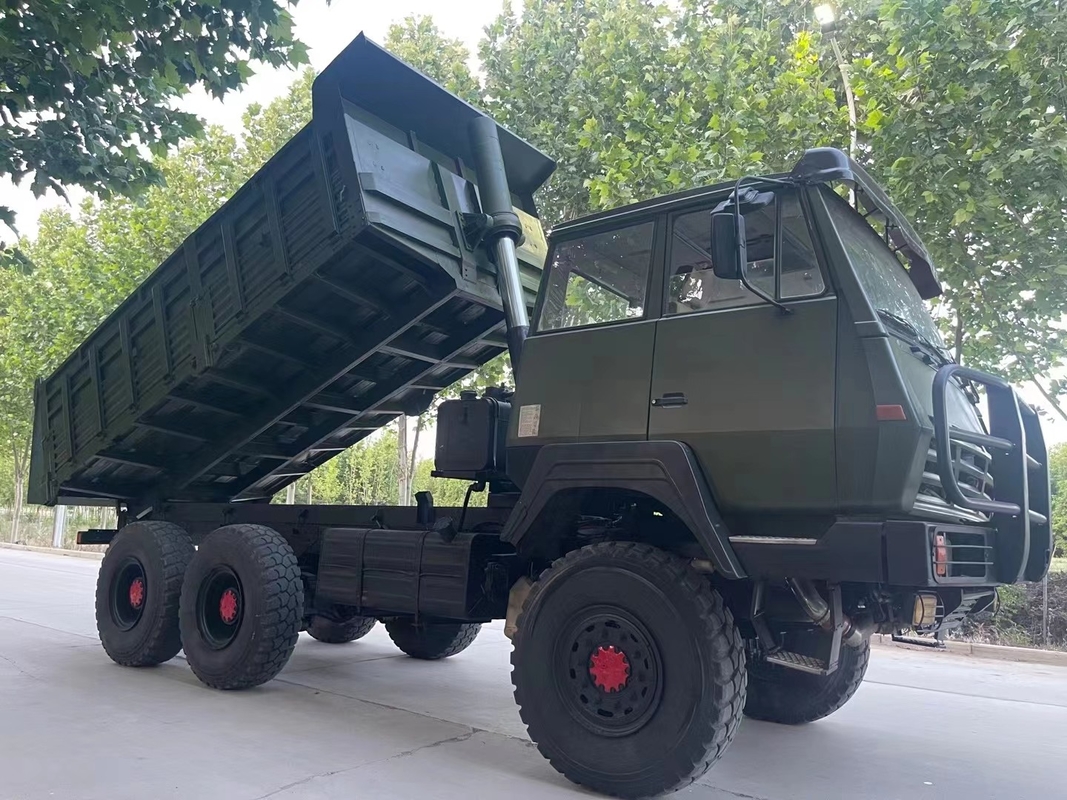 Digunakan 310hp Powerfull Diesel Fuel Full Drive Tipper Dengan 3 Kunci Diferensial 6X6 Dump Truck