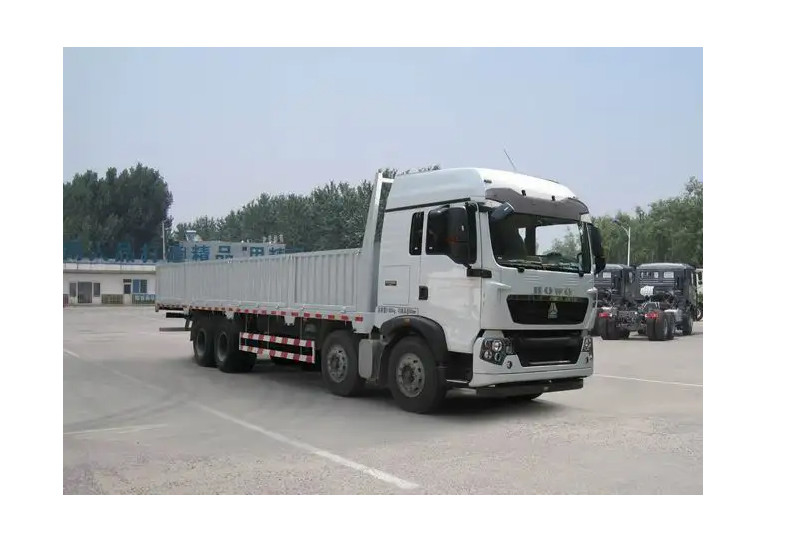 2 Truk Kargo Vans Euro Ii Howo Truk Kargo Kuat 420hp Truk Trailer Pagar Ganda