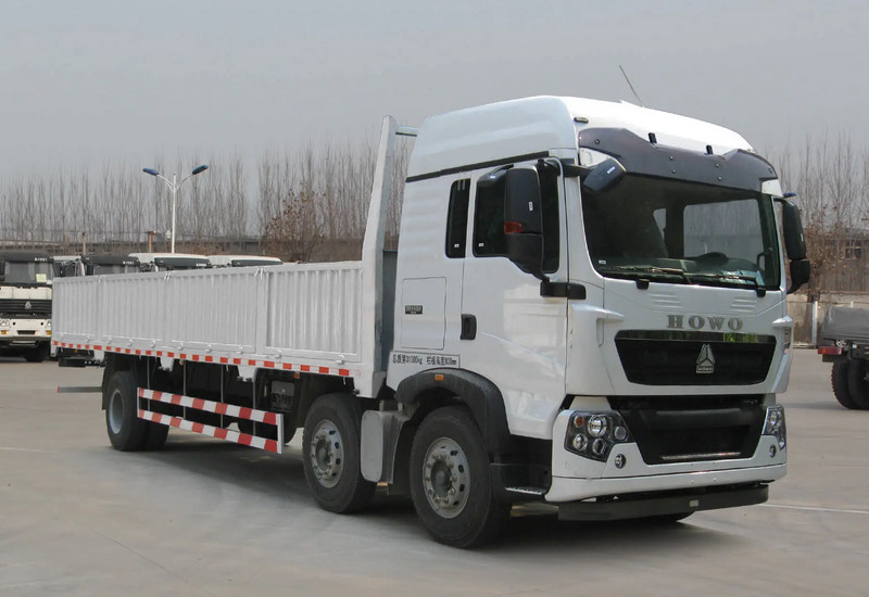 2 Truk Kargo Vans Euro Ii Howo Truk Kargo Kuat 420hp Truk Trailer Pagar Ganda