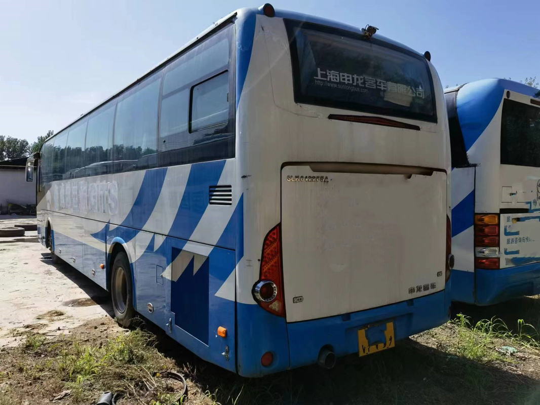 Mesin Belakang Sunlong Digunakan Bus Pelatih LHD SLK6122 Suspensi Kantong Udara 55 kursi Chassis Tinggi