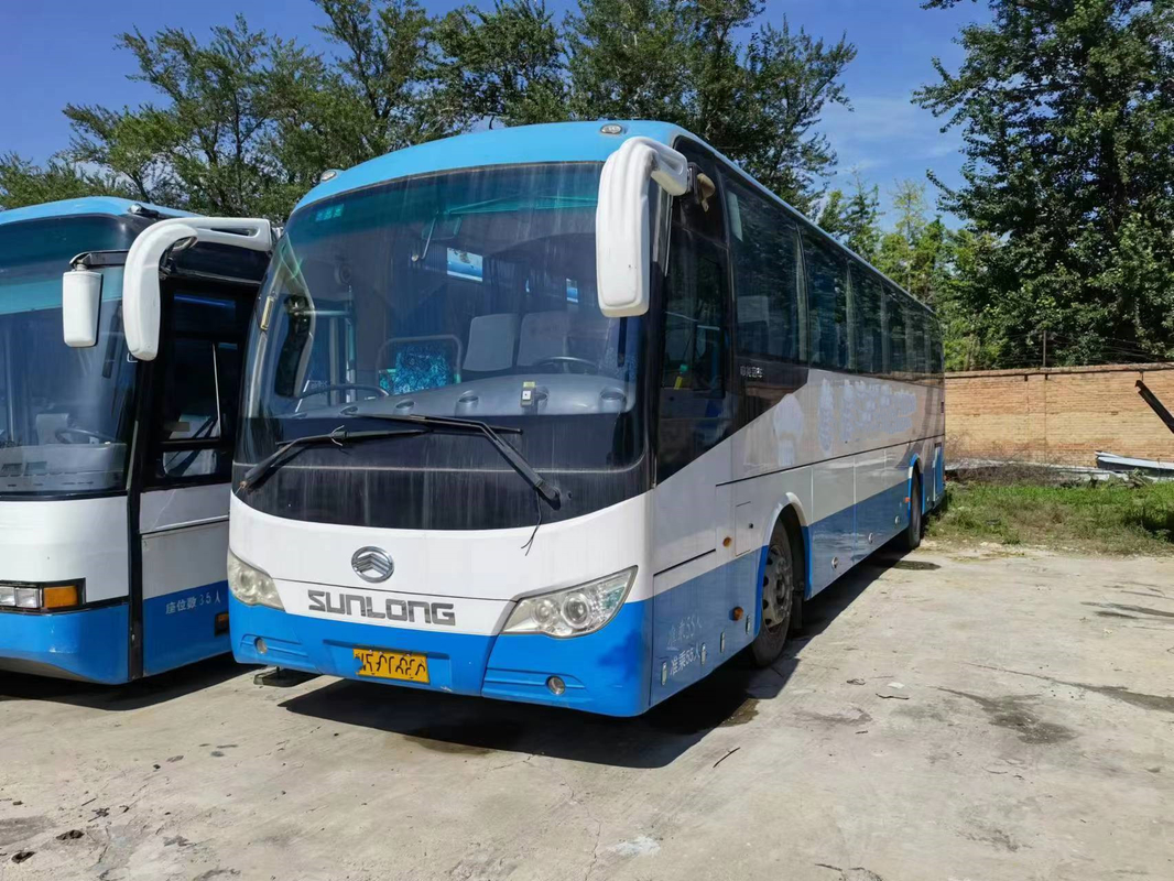 Mesin Belakang Sunlong Digunakan Bus Pelatih LHD SLK6122 Suspensi Kantong Udara 55 kursi Chassis Tinggi